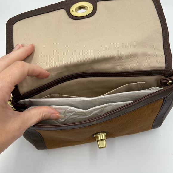 NEW COACH LEGACY BROWN HAIRCALF HANDBAG PURSE WRISTLET NWT $398 - Picture 5 of 8